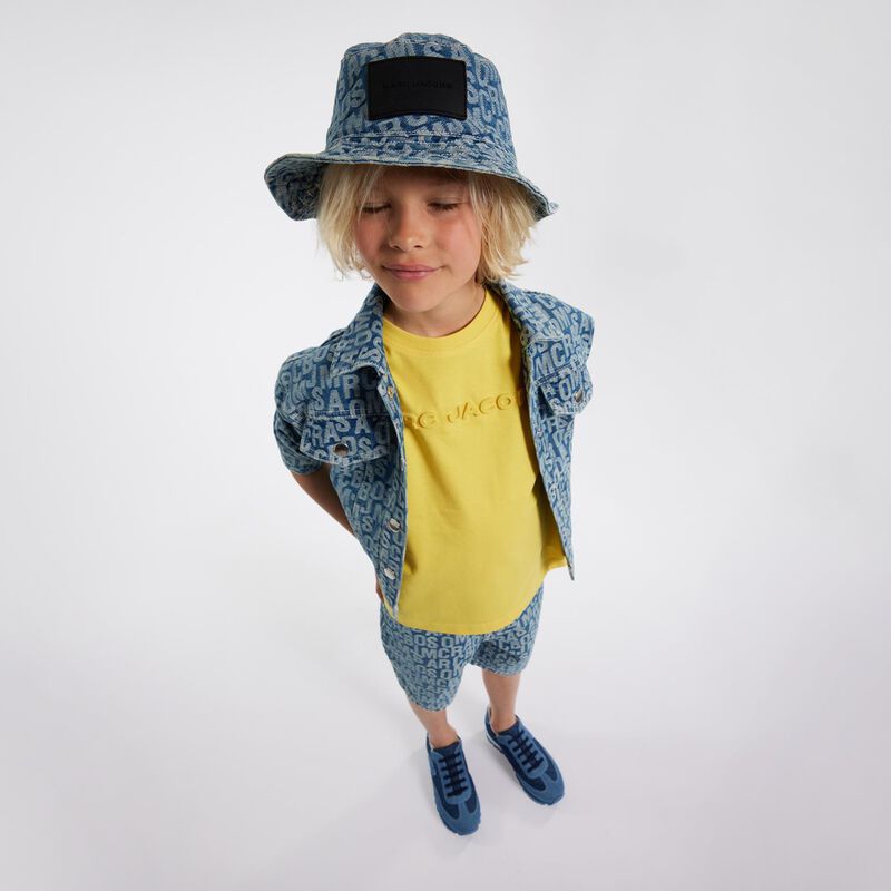 MARC JACOBS Jumbled Logo Denim Bermuda Shorts 4 - 6Y image number 3